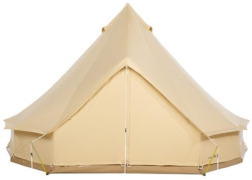 CanvasCamp Sibley 450 Ultimate Zelt 6 Personen, Wasserdichtes Glamping Zelt, Tipi Zelt mit herausnehmbarer Bodenplane, Große Campingzelte für Festivals, Baumwollzelt, Camping Zelt für Outdoor