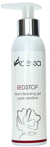 Adessa RED STOP känslig tvättgel för ansiktet på känslig hud som är benägen för rosacea, ansiktsrengöringsgel superkänslig