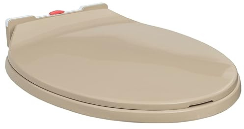 Tidyard Siège de Toilette à Fermeture en Douceur Beige Ovale, Lunette de Toilette, Abattant de WC Familial Installation et Nettoyage Faciles pour Salle de Bain Style B