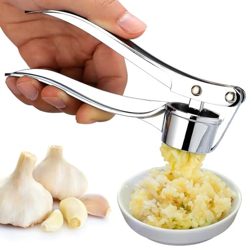 Pressa per aglio in acciaio inossidabile; Presse per aglio; frantoio per aglio; taglierina per aglio; tritacaglio; tritacarlio; schiacciapatate; tritacarne ingrediente; tritacarne aglio (funzione