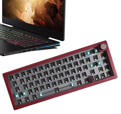 Tastiera Meccanica RGB - Kit Tastiera Gmk67 | Tastiera Personalizzabile | Senza Fili Con Tasto Multimediale, Tastiera Retroilluminata RGB Per PC, Tastiera Da Portatile A 67 Tasti, Kit