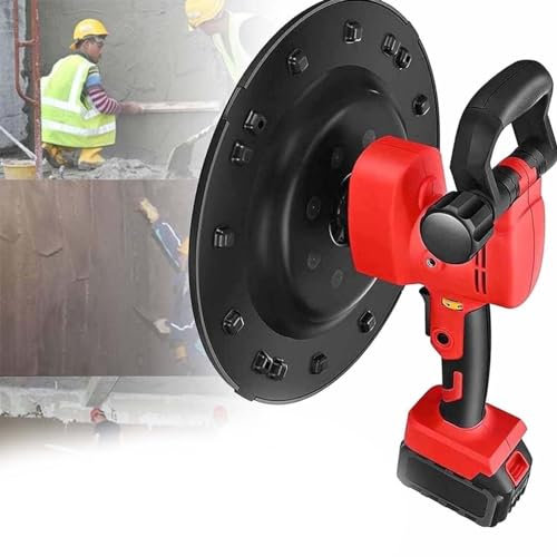 LXWKAI Broyeur électrique de plaques de plâtre, truelle Murale en béton et Ciment, Vitesse réglable de 0 à 200 TR/Min, pour Le Polissage des Murs (2 Batteries)