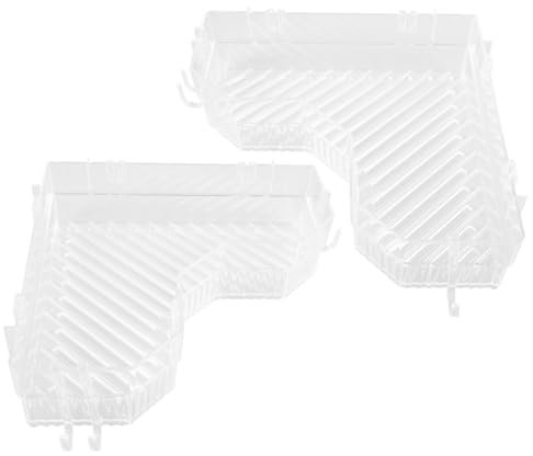 PGKTKCWH 2 Pezzi portaoggetti per Doccia ad Angolo in plastica per Bagno, Organizer ad Angolo per Doccia, Organizer per Angolo, Supporto per Doccia a Parete, Porta Shampoo, portaoggetti per