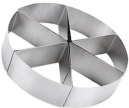 Ciieeo 6pcs Stainless Steel Cake Cutting Mould Round Triangle Mousse Cutter Baking Tool for Cake Slicer