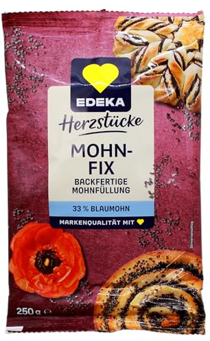 Herzstücke Mohnfix backfertige Mohnfüllung, 15er Pack (15 x 250g)