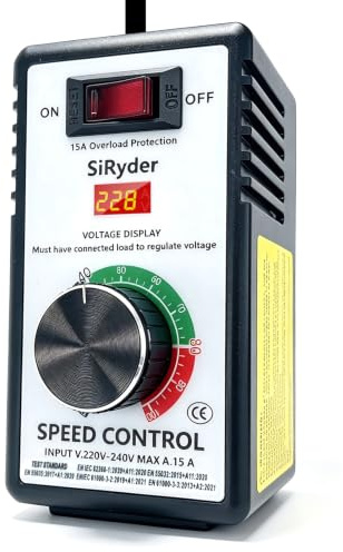 SiRyder Variateur de Vitesse pour Moteur 220V,Regulateur de Tension Protection contre les Surcharges Variateur de Vitesse Moteur pour Meuleuse D'angle,Souffleur,Variateur de Vitesse 4000W