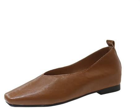 Bailarinas Mujer Zapatillas Barefoot Ligero Y Suave para Primavera Verano Zapatos De Ballet Sin Cordones con Suela De Goma Slip-On Mocasines Zapatos para Azafatas Y Profesionales