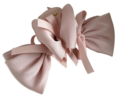 DuomaiJJ Pinces à Cheveux Clip d'arc Sucré Noir De 2 Packs pour Les Accessoires Back of Head Bun's Bun-Rose
