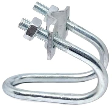 1 pz M8 Zincato Doppio Morsetto a forma di U Vite a Croce a Bullone a speciale Ponteggi In Acciaio Serra(32x32mm)