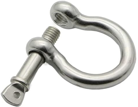 Manille D robuste, M6, 1 pièce de manille lyre en acier inoxydable 304 avec vis