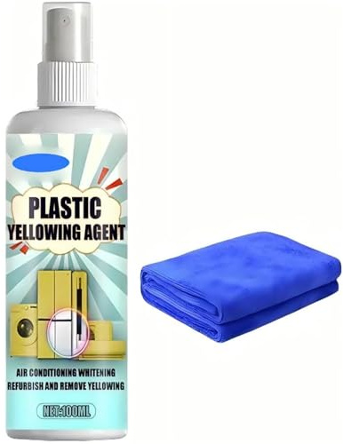 Nebulith Yellowing Remover Fast Acting Formulas Agent Set,Powerful Plastic Yellowing Remover,Air Conditioner Plastic Cleaner Stubborn Stains,for Appliances Restores Surfaces Safe on Wall Floors,100ml