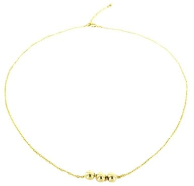 Collana con ciondolo a forma di fagiolo d'oro con perline rotonde 925, collana a catena con clavicola 14k, gioielli da donna per feste