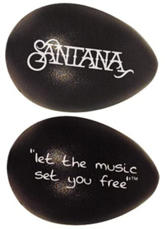 LP Latin Percussion LPR003-BK Rhythmix Egg Shaker con Diseño Santana Impreso 1 Par Negro (negro)