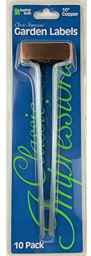 Luster Leaf Classic Impressions 25,4 cm Zink Garten Pflanze Label – 10 Stück 782 Kupfer Kupfer