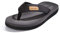 FITORY Men's Flip Flops Thongs Comfy Sandals Beach/Pool Lightweight Summer Shoes 6-12, UK10 MEN, Black