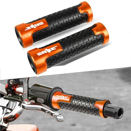 Duke Lenkergriffe 22mm 7/8''Griffe Griffgummis Für DUKE 125 200 250 DUKE 390 690 790 1290 890 R 990 690 Duke R /690 LC4 Supermoto LC4 Enduro /690 SMC (Orange)
