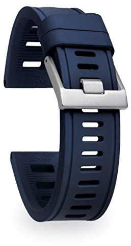 isofrane Cinturino in gomma per orologi sportivi e subacquei (22 mm, blu), Blu, 22mm, Sport, vintage