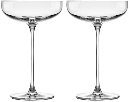 NUDE GLASS Savage Coupe Glass 7.5 oz. - 4.25 W x 6.75 H Set of 2