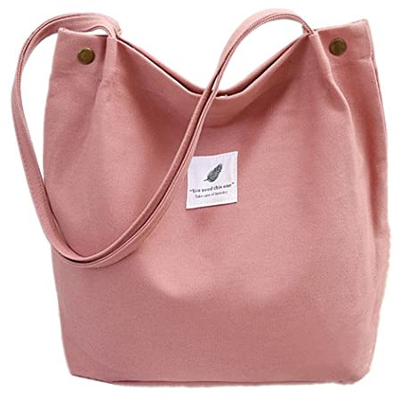 oukesin Bolso de Lona para Mujer Bolso de Hombro de Gran Capacidad,Rosa