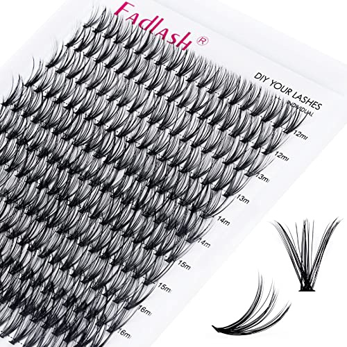 Wimpern Einzeln Cluster für Wimpernverlängerung 30D 0.07 D Curl 12-18mm Individuelle Cluster Künstliche Wimpern Wimpernbüschel für Anfänger