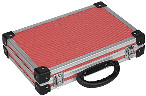 anndora Werkzeugkoffer kleiner Alurahmenkoffer 32,5 x 24 x 8,5 cm Schutzkoffer - rot
