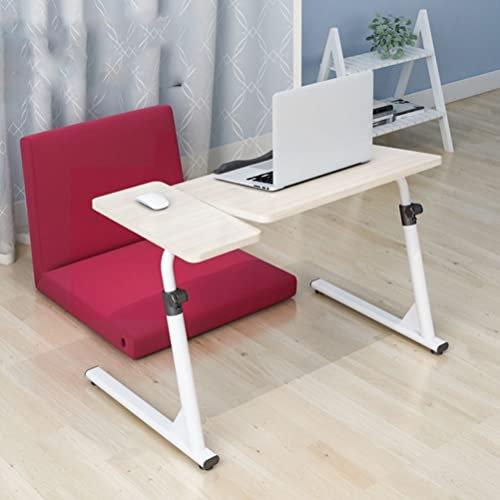 Rollbarer Laptop-Tisch für Bett und Sofa, mobiler Stehpult, winkel- und höhenverstellbarer Wagen über zusammenklappbarem, tragbarem Arbeitszimmer, Schlafzimmer (Color : White) (White) (White) marriage