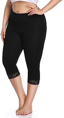 North linning dam Capri 3/4 leggings, svart, 3XL