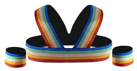 AYAZER Brustgeschirr für Herren, sexy, Körperkäfig, Geschirr, Gürtel, Rave-Kleidung, Dessous, Regenbogen, elastisch, Einheitsgröße