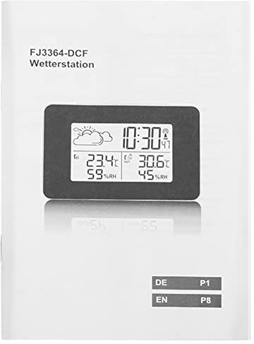 Estación Meteorológica, Reloj Meteorológico Inalámbrico, Pronóstico Lcd Inalámbrico Estación Meteorológica Reloj Despertador Digital para Medición De Temperatura Y Humedad En Interiores Y Exteriores