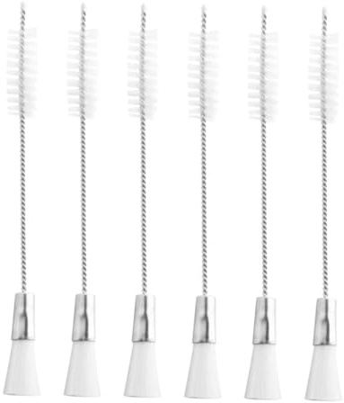 Ciieeo Cepillo De Limpieza para Boquillas De Repostería Doble Cabeza, Nylon Duradero, para Cocina y Tienda De Postres, Set De 6 Piezas