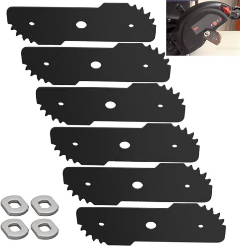 (6 Pack) EB-007 7-1/2 Edge Hog Heavy Compatible with Black Decker LE750 LE710 LE760FF LE760/Craftsman CMEED400 String Trimmer/Edger, Duty Edger Replacement Blades - with 4-Wear Indicators