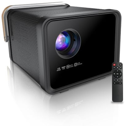 Beamer 【Auto-Keystone, Autofokus, Autovermeidung】 Cwowdefu-Projektor 2K-Video 25000 Lumen,Stereo-Sound, WiFi 6, Bluetooth 5, unterstützt 4K-Dekodierung, für iPhone/Android-Telefon/TV-Stick/PS5