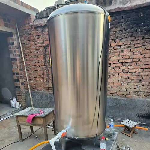 Vaso Expansion Pozo Tanque de Presión de La Bomba 15 30 40 50 70 80 Galones, Tanques de Presión de La Vejiga de Agua de Pozo para La Casa, Bomba de Refuerzo de Agua para El Sistema de Rociadores(45x95