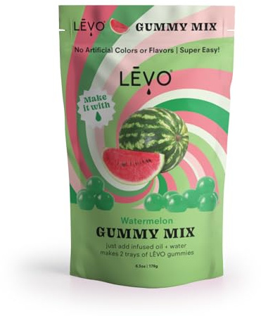 LĒVO Gummy Mix - Watermelon- Make Your Own Infused Gummies - Each Bag Makes 64 Gummies - 1 Pack