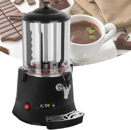 10L Hot Chocolate Dispenser with Led Display and Adjustable Thermostat 30~90℃, for Heating Chocolate Coffee Milk Tea Juice Tea,220V