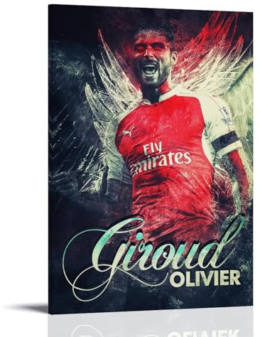 CHENSUL Poster Olivier Giroud Football Art Impression murale Peinture murale à suspendre Décoration de chambre à coucher 20 x 30 cm