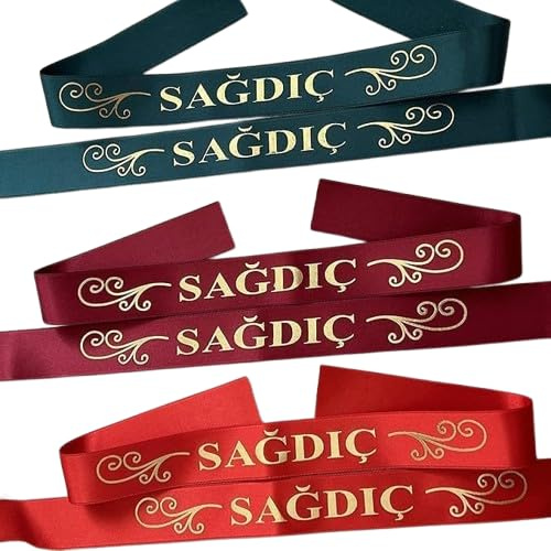 ErYa 2er Set Trauzeuge Sağdıç Band für Ärmel – Elegantes Accessoire in Rot, Dunkelgrün oder Bordeaux für den besonderen Tag