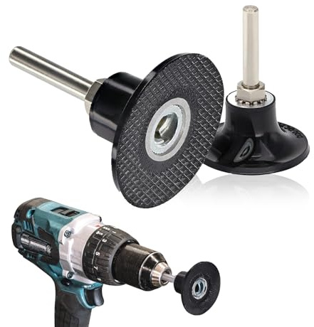 2 Stück 5,1 cm Schleifscheibenhalter Rollschloss Scheibenhalter Adapter mit 6,35 mm Schaft für Schneideisen Zubehör Bohrmaschine Schraubendreher Polieren Schleifen