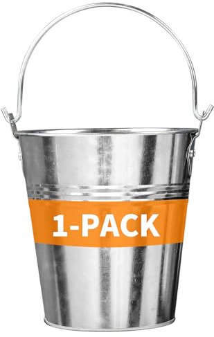 Rixordd Heavy Duty Drip Grease Bucket for Pellet Grill Smokers - Universal Galvanized Steel Grease Catcher, Rust-Proof 5.6 Design, Easy Clean BBQ Accessories (Silver)