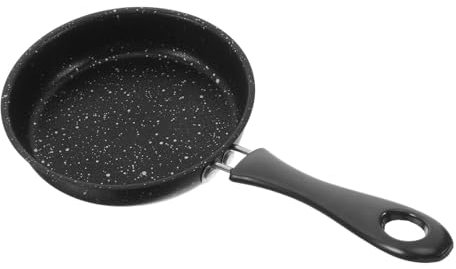 PRETYZOOM Induction Hob Egg Frying Pan Non Stick Omelette Maker Small Pan for Eggs Pancakes and Crepes Maifan Stone Easy Cleaning for Breakfast