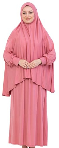 Prien Weich Gebetskleidung Für Frauen, Muslim Abaya Hijab Kleid Damen, Türkisch Viskose Islamische Kleider, Muslimische Kopftuch, Burka, Khimar, Jilbab Für Ramadan, Hajj