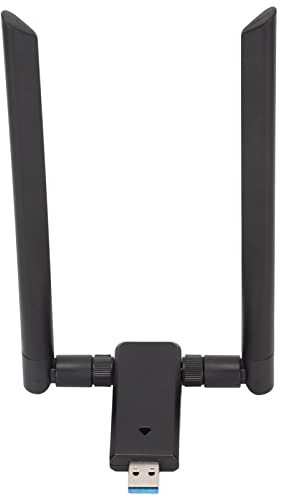 Jectse Adaptateur WiFi Dual Band High-Speed USB Network Carte pour Ordinateur Portable de Bureau, 1200 Mbit/S Dongle WLAN USB sans Fil pour Les Jeux en Ligne, Gagnez 10/8.1/7, Couleur Noire