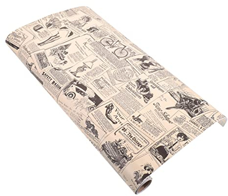 GALPADA Papel Pintado Vintage Autoadhesivo y Removible, Papel Tapiz Decorativo Estilo Retro Para Paredes y Muebles, Adhesivo Fuerte, Tamaño 17.7x117 Pulgadas, Adecuado Para Sala De Estar y Dormitorio