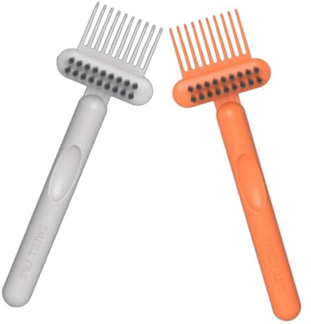 Veemoon Strumento la Pulizia della Spazzola per Chioma 2 Pezzi Kit Portatile per Rimozione Peli Spazzola a Cuscino Versatile per Cura Chioma Uso Domestico
