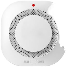 Alarma de Advertencia con Detector Humo, detección Incendios en Interiores, Alarma Sonido Sirena 85 dB for casa, Restaurante, Hotel y Oficina(2pcs No Battery)