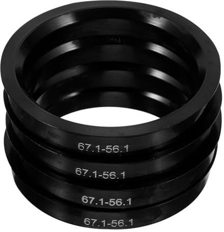 GANAZONO 4 Piezas Anillos Centradores de Cubo de Rueda para Vehículo Duraderos Antivotación Estable Reemplazo