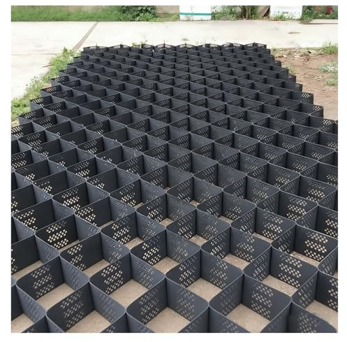 ZJKXJH Stabilisateur de Gravier Stabilisateur de Sol Géocellulaire Haute Résistance pour Autoroutes, Berges de Rivières Et Jardins, Tapis de Stabilisation de Talus(200cm x 500cm (79inX197in))