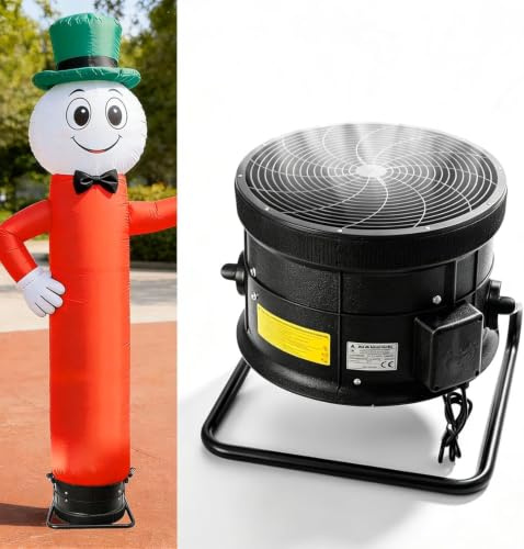 Mreryyse 950W Hüpfburg Gebläse Puppentänzer-Gebläse, 7m Luftgebläse Sky Puppet Tänzerin Blower Gebrauchs Blower, 2800U/min Gebläses für aufblasbare Tänzer für Haushalte Geburtstage Partys Geschäfte