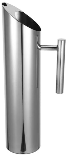 OSALADI Jarra de Acero Inoxidable 2.0l para Jugo y Té Helado, Jarra para Agua Fría Cuerpo Recto, Apta para Cocina, Bar y Fiestas, Envase Duradero y Versátil para Bebidas