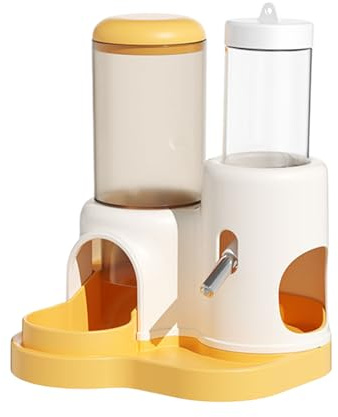 Hamster Food Dispenser,Automatic Drinking Dining | Hamster Water Drinker Food Feeder | for Chinchilla Squirrel Gerbil Hedgehog Ferret Living Room Bedroom Home Balcony